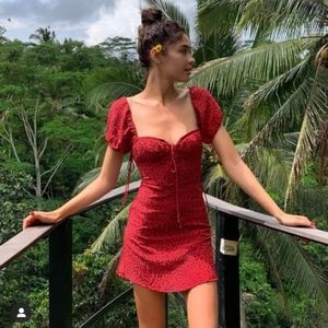 Realisation Par The Venus Dress in Red Squiggle